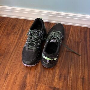 Asics Black and Green Athletic Shoes